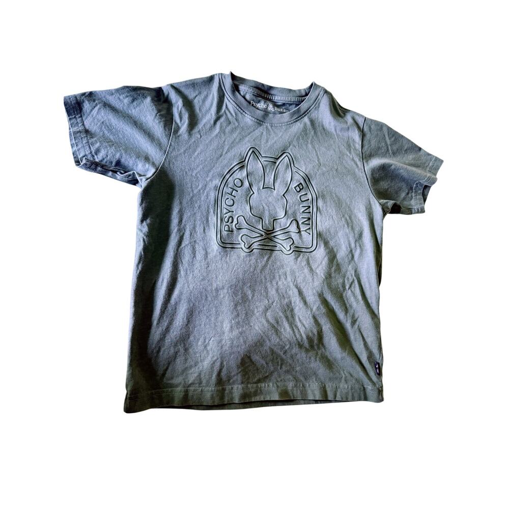 Psycho Bunny Green Arch Logo Graphic Tee sz 10/12 Medium